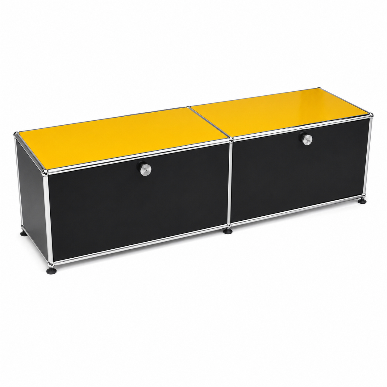 USM Haller Lowboard schwarz/gelb