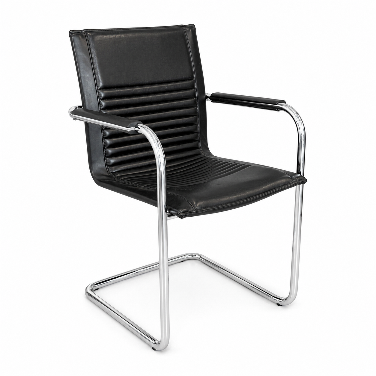 Walter Knoll Art Collection Freischwinger Leder schwarz