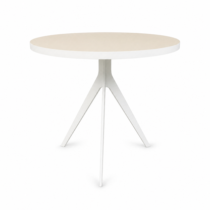 Bistrotisch weiß / beige rund 80cm