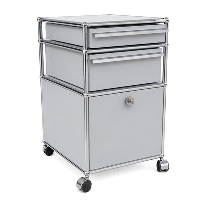 USM Haller Rollcontainer lichtgrau mit Klappe