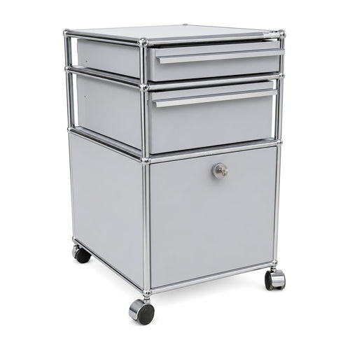 USM Haller Rollcontainer lichtgrau mit Klappe
