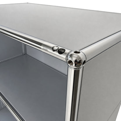 USM Haller Highboard 2x3 Mattsilber