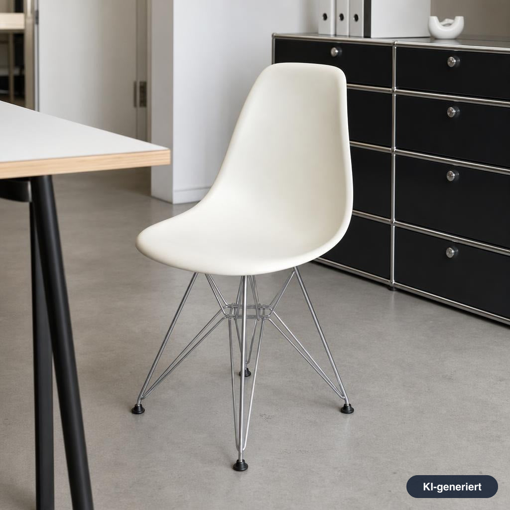 Vitra Eames Plastic Side Chair DSR weiß