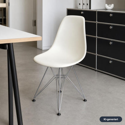Vitra Eames Plastic Side Chair DSR weiß