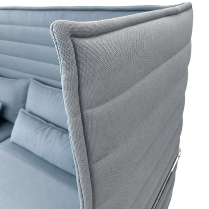 Vitra Alcove Highback 3-Sitzer hellblau