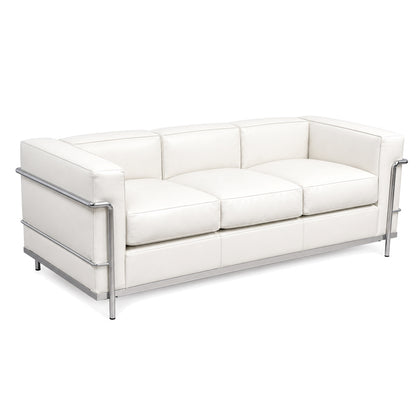 Cassina LC2 3-Sitzer Leder weiß