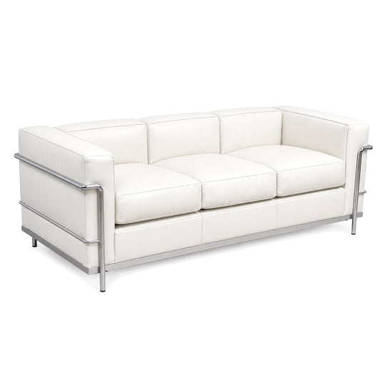 Cassina LC2 3-Sitzer Leder weiß