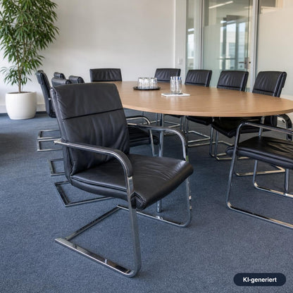 SITAG Freischwinger Leder schwarz