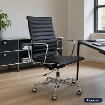 Vitra EA 119 Leder dunkelbraun