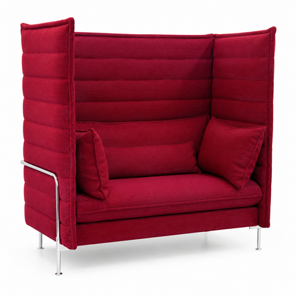 Vitra Alcove Highback Love Seat dunkelrot