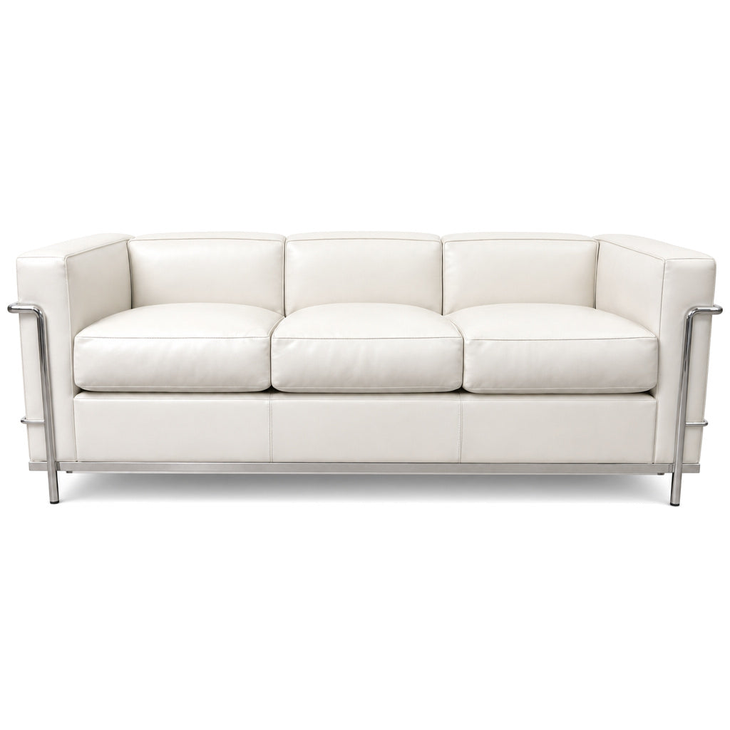 Cassina LC2 3-Sitzer Leder weiß