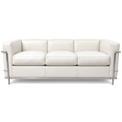 Cassina LC2 3-Sitzer Leder weiß