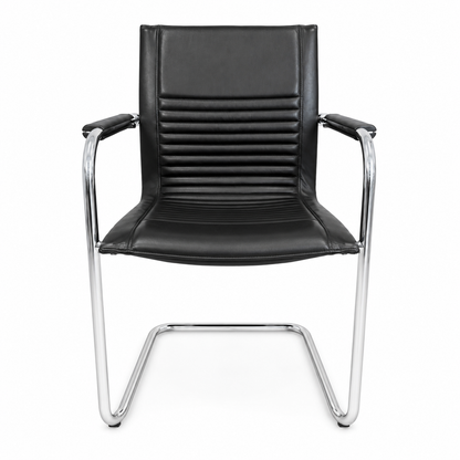 Walter Knoll Art Collection Freischwinger Leder schwarz