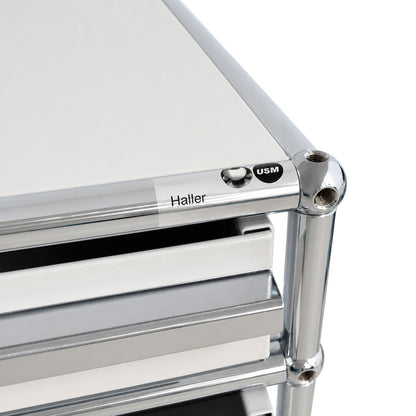 USM Haller Rollcontainer lichtgrau mit Klappe