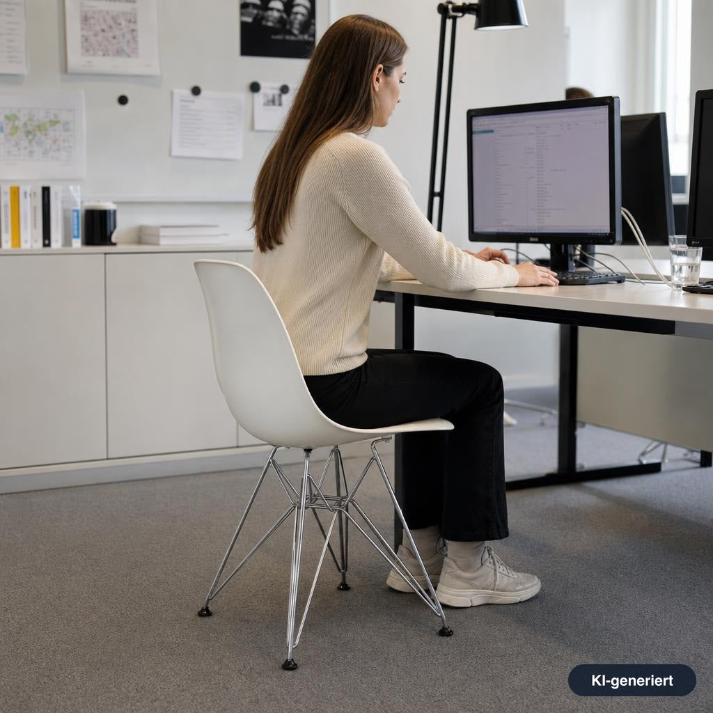 Vitra Eames Plastic Side Chair DSR weiß
