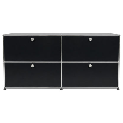 USM Haller Sideboard 2x2 Graphitschwarz