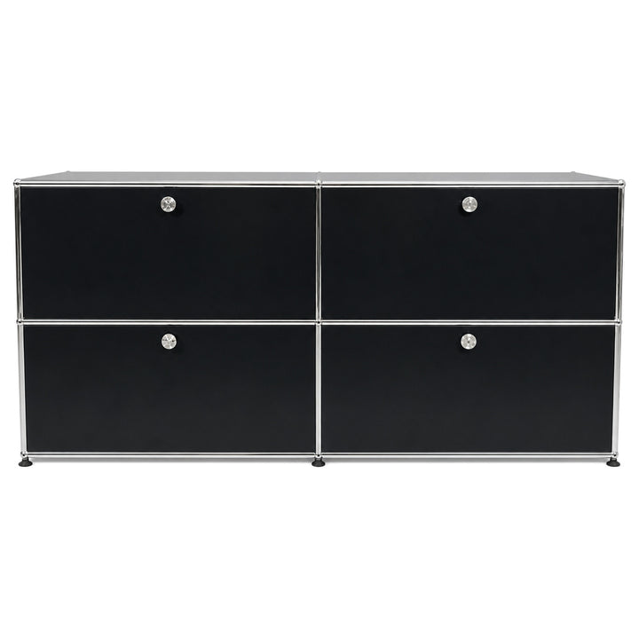 USM Haller Sideboard 2x2 Graphitschwarz