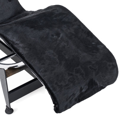 Cassina LC4 Chaiselongue Liege Fell schwarz