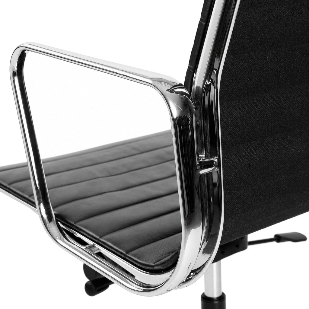 Vitra EA 119 Leder schwarz Alu