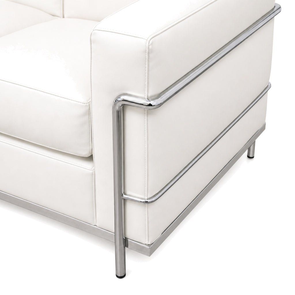 Cassina LC2 3-Sitzer Leder weiß