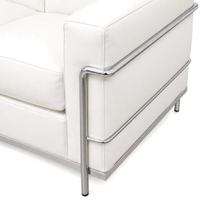 Cassina LC2 3-Sitzer Leder weiß