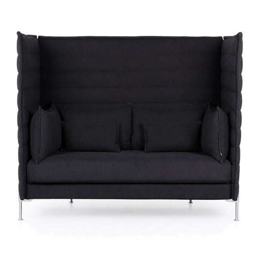 Vitra Alcove Highback 2-Sitzer Sofa schwarz