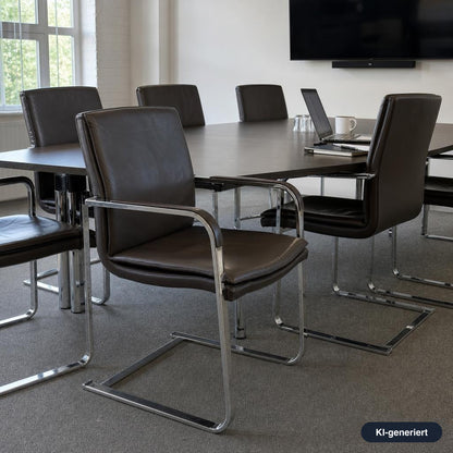 SITAG Freischwinger Leder braun