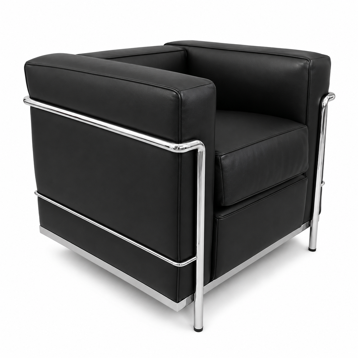 Cassina LC2 Sessel Leder extra schwarz [NEUWARE]