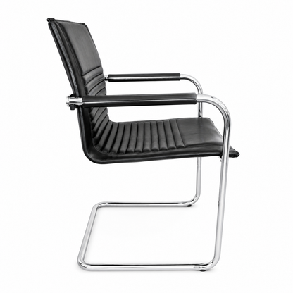Walter Knoll Art Collection Freischwinger Leder schwarz