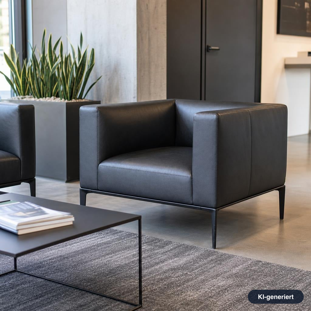 Walter Knoll Jaan Sessel Leder schwarz