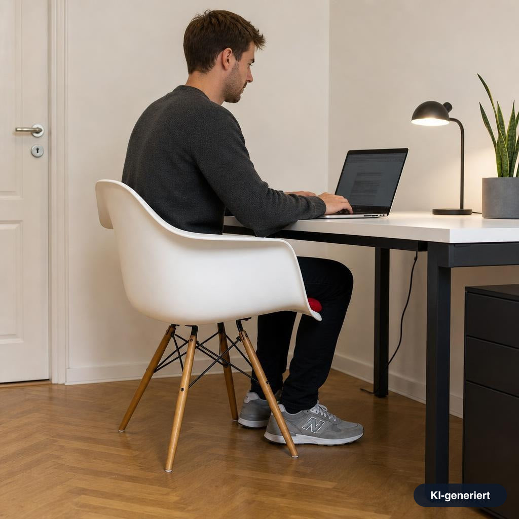 Vitra DAW Eames Plastic Armchair weiß/rot