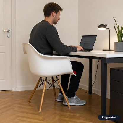 Vitra DAW Eames Plastic Armchair weiß/rot