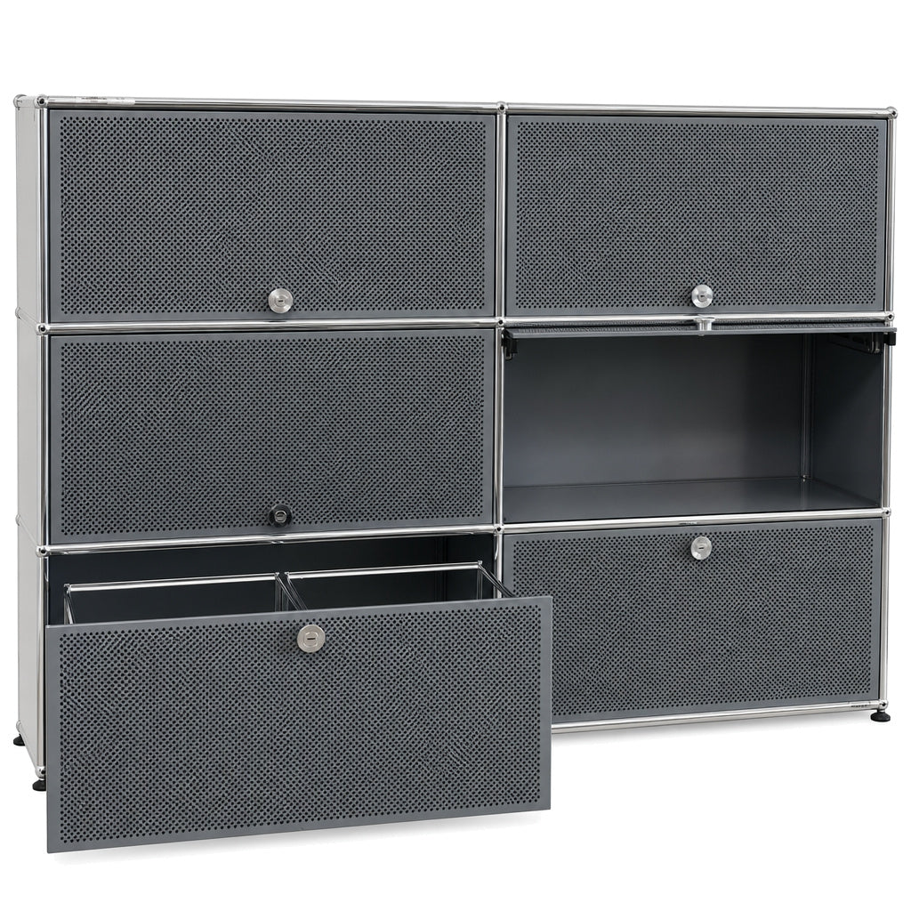 USM Haller Highboard 2x3 anthrazit