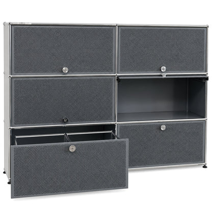 USM Haller Highboard 2x3 anthrazit