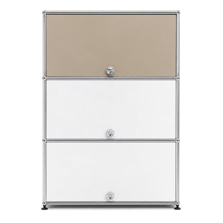 USM Haller Highboard 1x3 weiß/beige