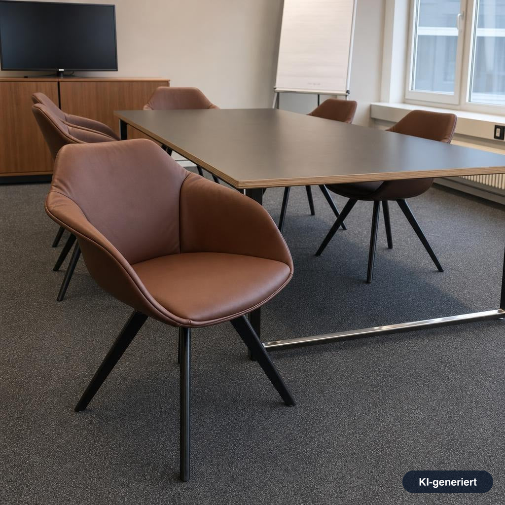 Wilkhahn Yonda Conference 321/23 Leder Kastanie