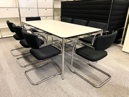 USM Haller Tisch 200x75cm perlgrau