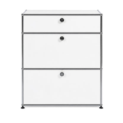 USM Haller Highboard 1x3 weiß 2 Klappen / 1 Auszug
