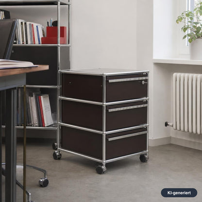 USM Haller Rollcontainer Braun 3 Auszüge