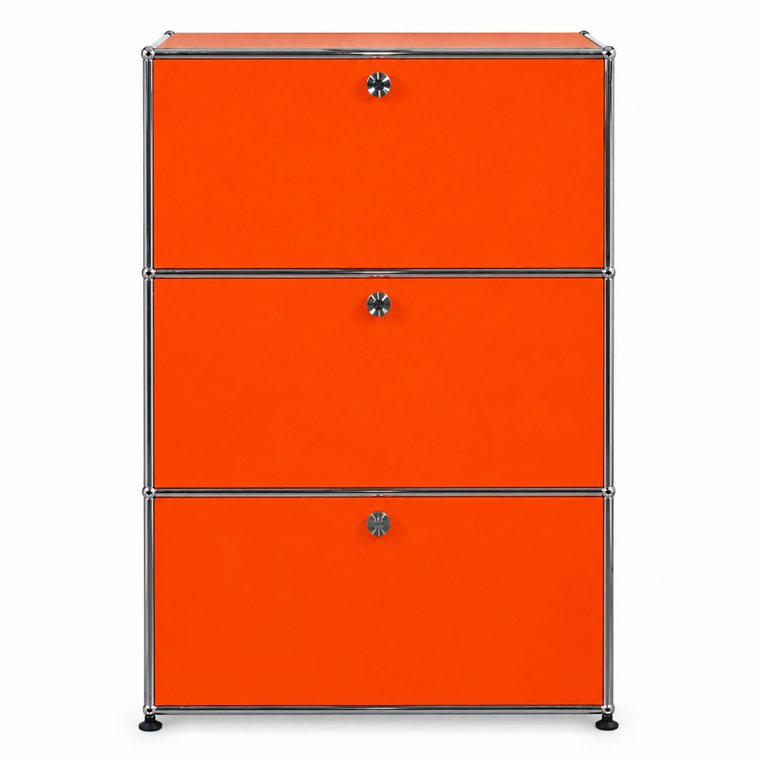USM Haller Higboard 1x3 orange 3 Klappen