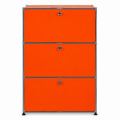 USM Haller Higboard 1x3 orange 3 Klappen