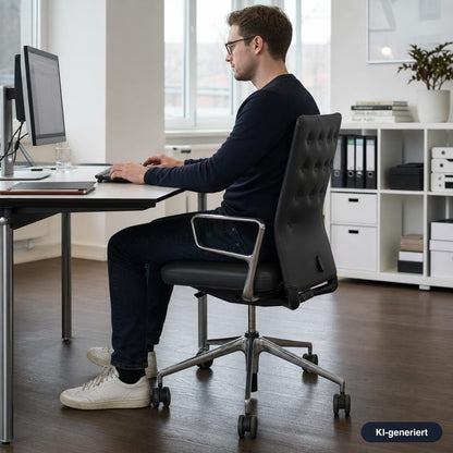 Vitra ID Trim Leder dunkelgrau