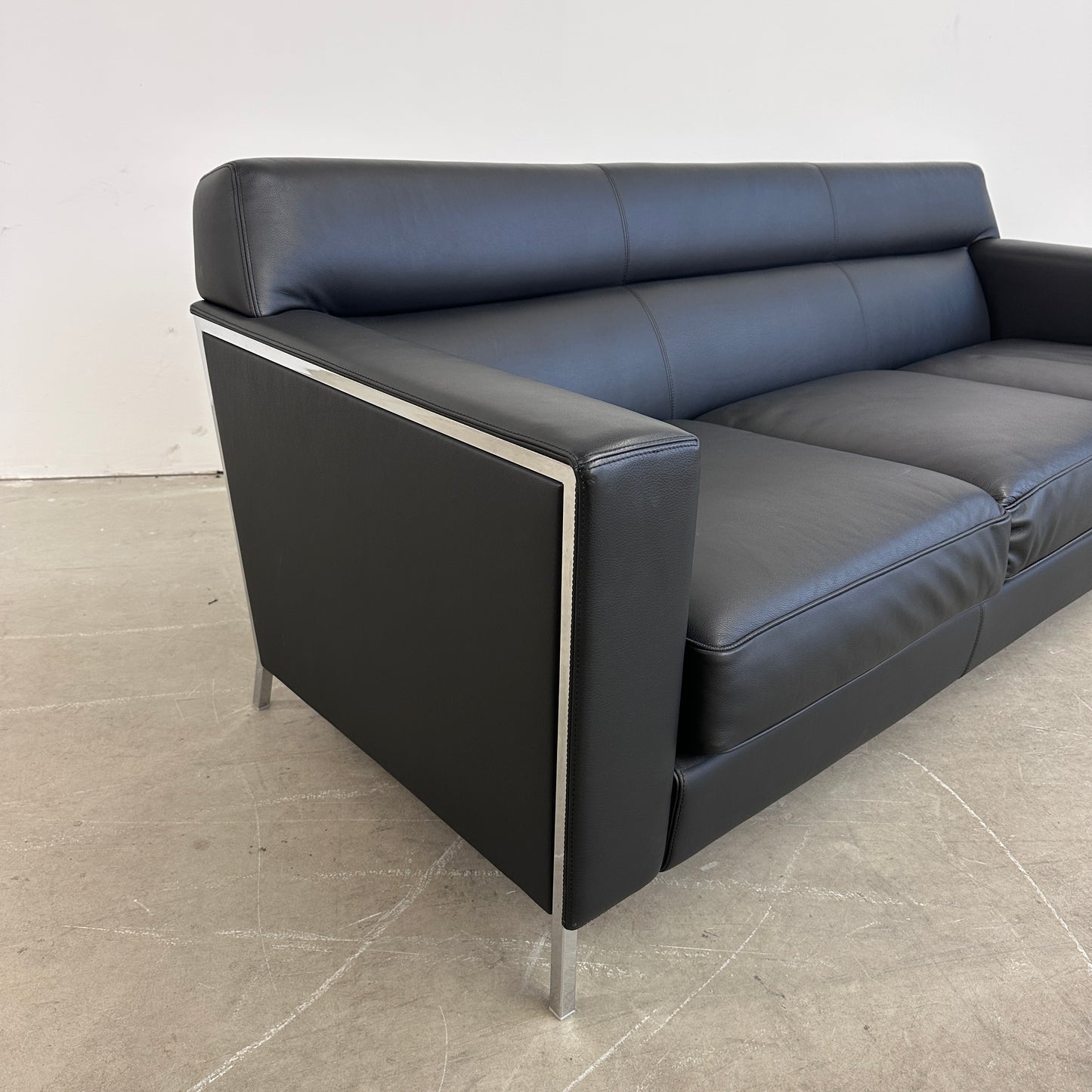 Moroso 3-Sitzer Steel Leder schwarz