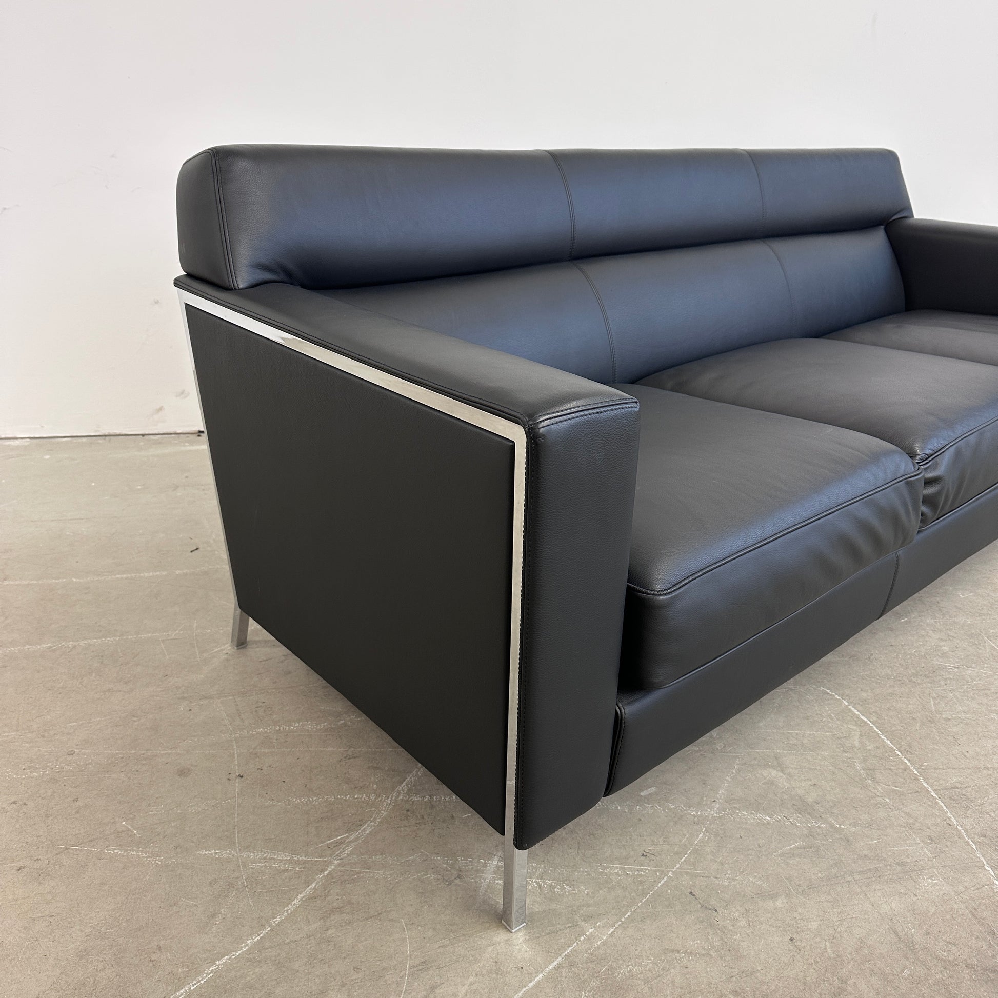Moroso 3-Sitzer Steel Leder schwarz