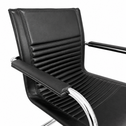 Walter Knoll Art Collection Freischwinger Leder schwarz