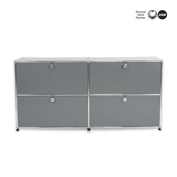 USM Haller Sideboard 2x2 mittelgrau 4 Klappen [AKTION -200€]