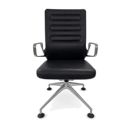Vitra AC 4 Meet Leder schwarz