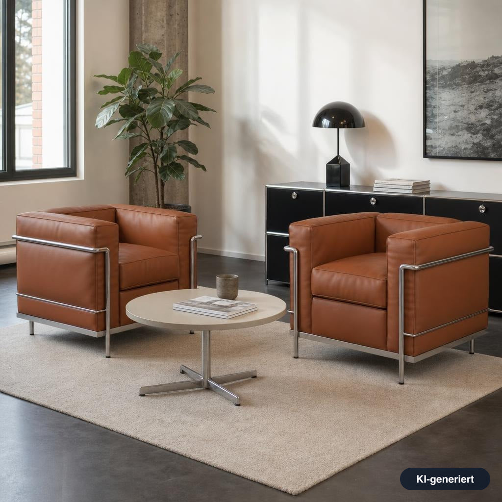 Cassina LC2 Sessel Leder Tabacco
