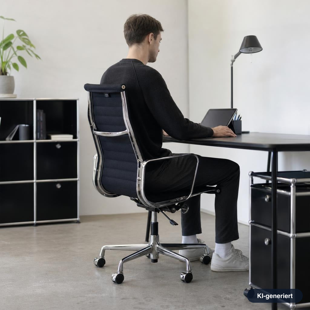 Vitra EA 119 Hopsak schwarz (Chrom)