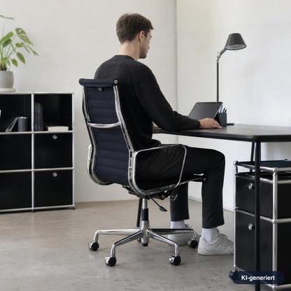 Vitra EA 119 Hopsak schwarz (Chrom)
